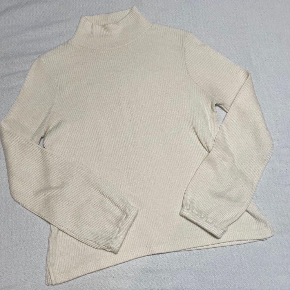 Madewell Off White Cream Top Long Sleeve Sweater Sz XS